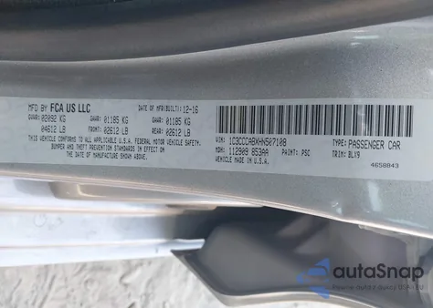 2017 Chrysler 200 Limited Platinum из США, поврежденный, VIN 1C3CCCABXHN507108